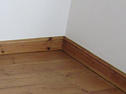 Recliamed Pine Floor and Skirting Board